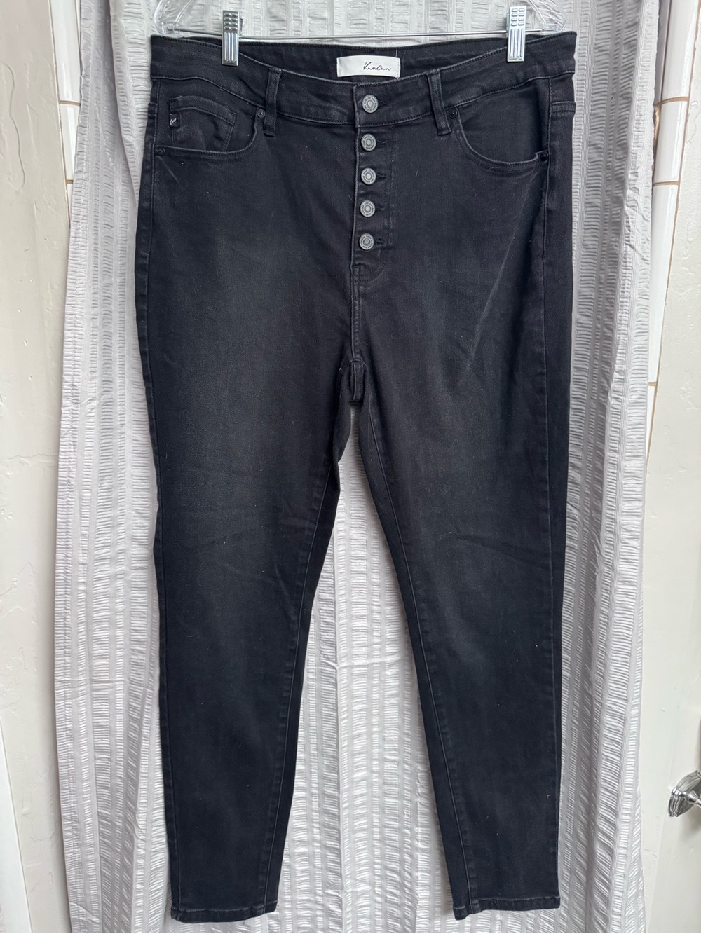 KanCan High-Rise Button-Fly Women’s Jeans in Black size xl 15